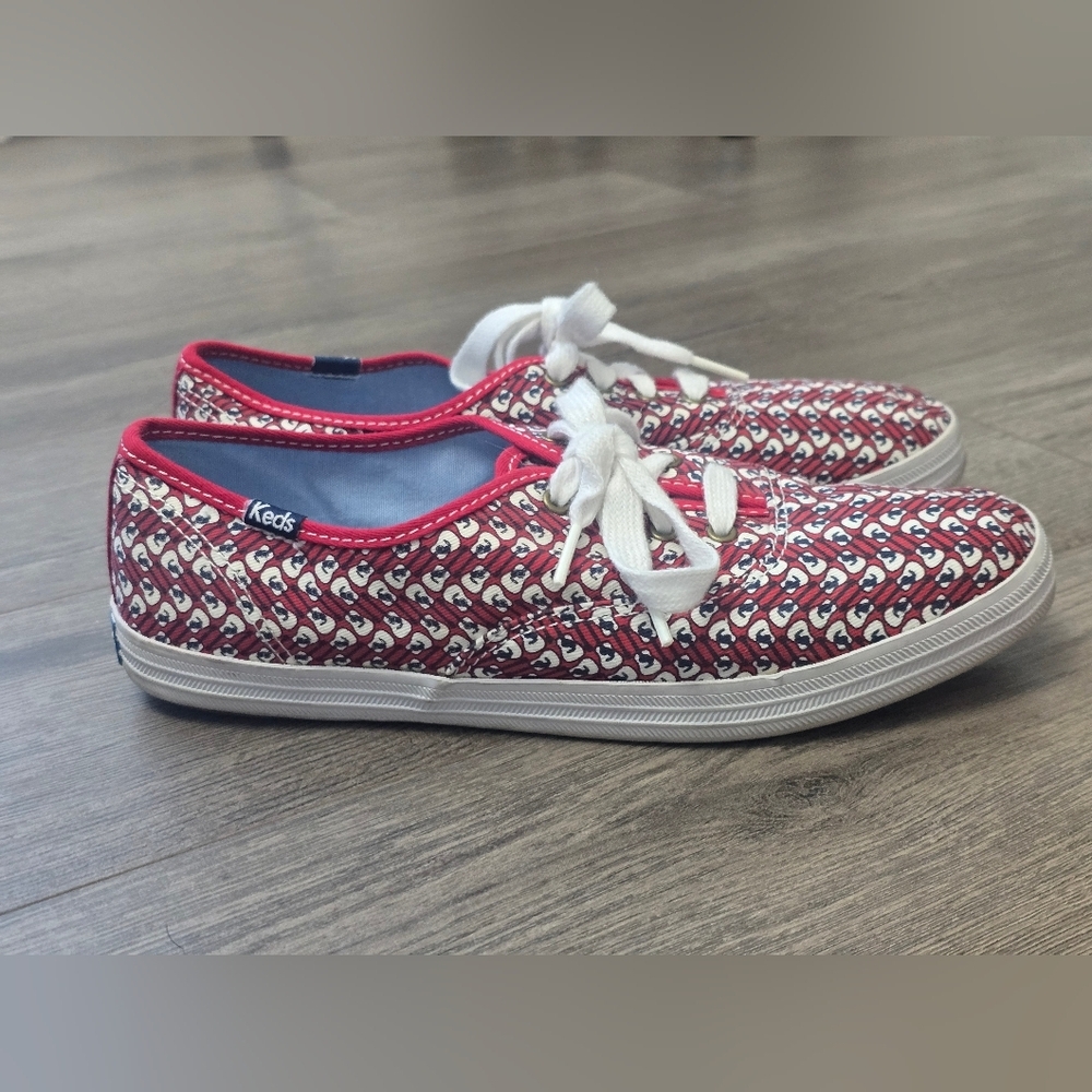 Taylor Swift X Keds Guitar Graphic Red Navy Low Lace Up Sneakers